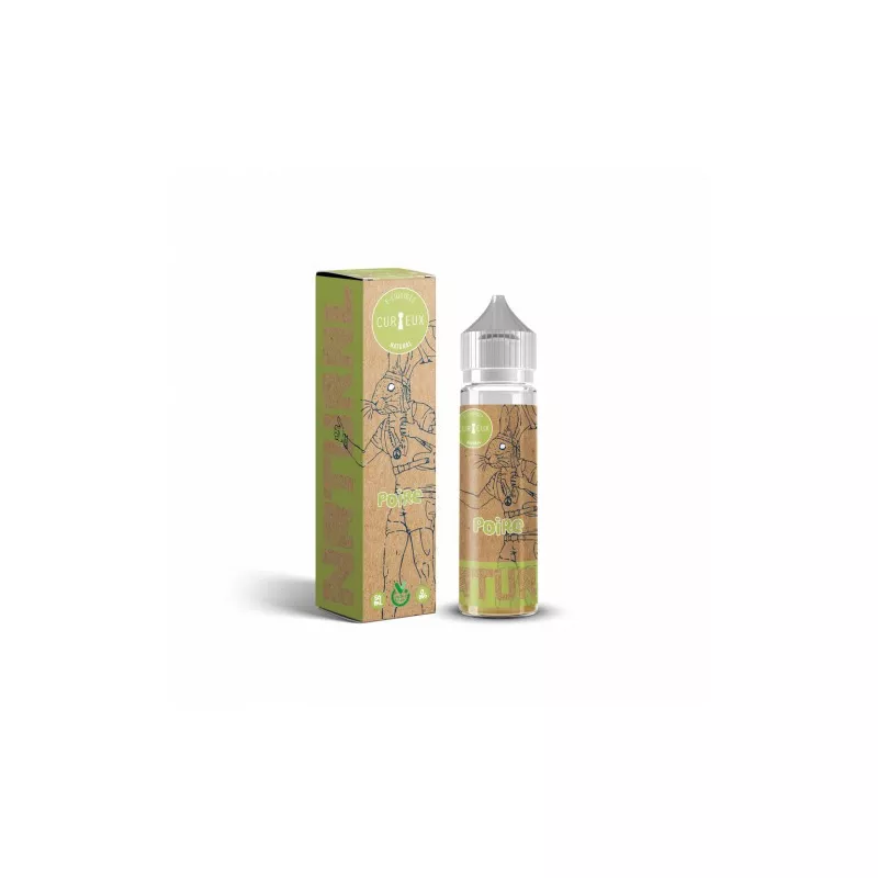 Curieux Natural - Poire 00MG/50ML -ZHC By Curieux Vapitex Maroc