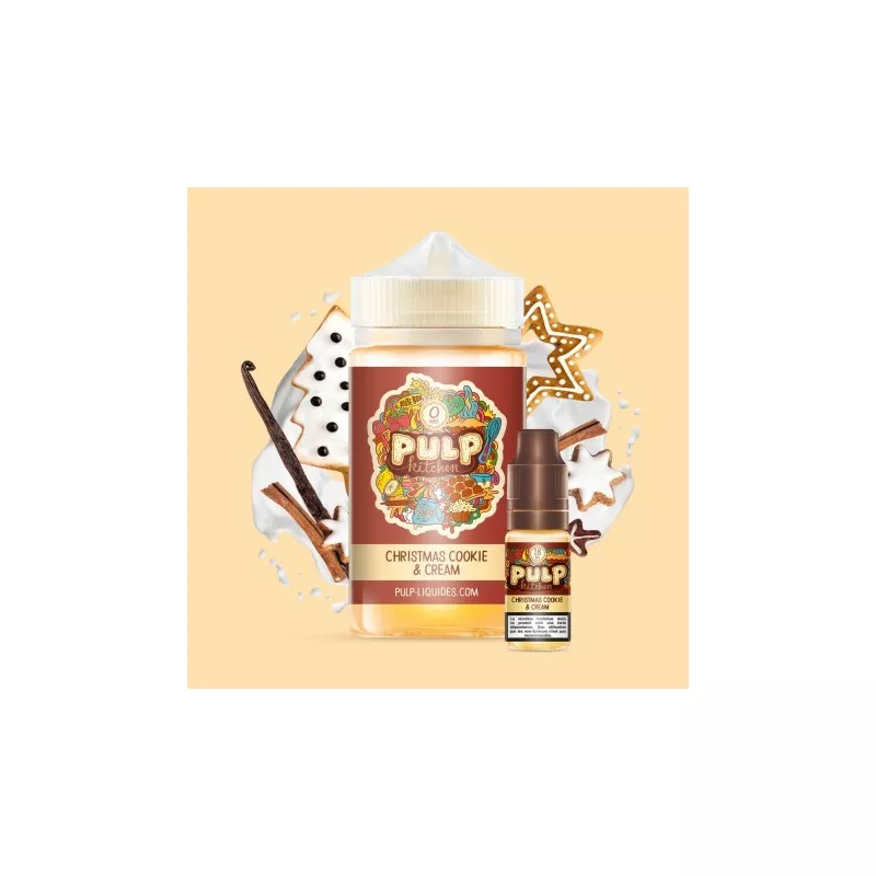 Pulp Kitchen - Christmas Cookie & Cream 200ML - Pack Vapitex Maroc Pulp Kitchen - Christmas Cookie & Cream 200ML - Pack Vapitex Maroc