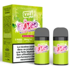 Pod/Puff - YuzMe Bloody Summer No Fresh 2 recharges 2ML (600 puffs) Vapitex Maroc